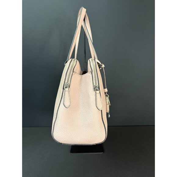 Guess Shawna Cali Satchel Handbag Lock Charm Double Handle Zip Closure Pink - Picture 11 of 16